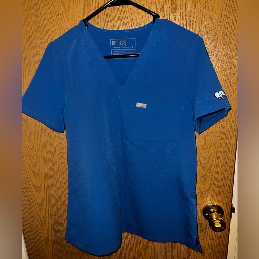 Figs Royal Blue Scrub Set